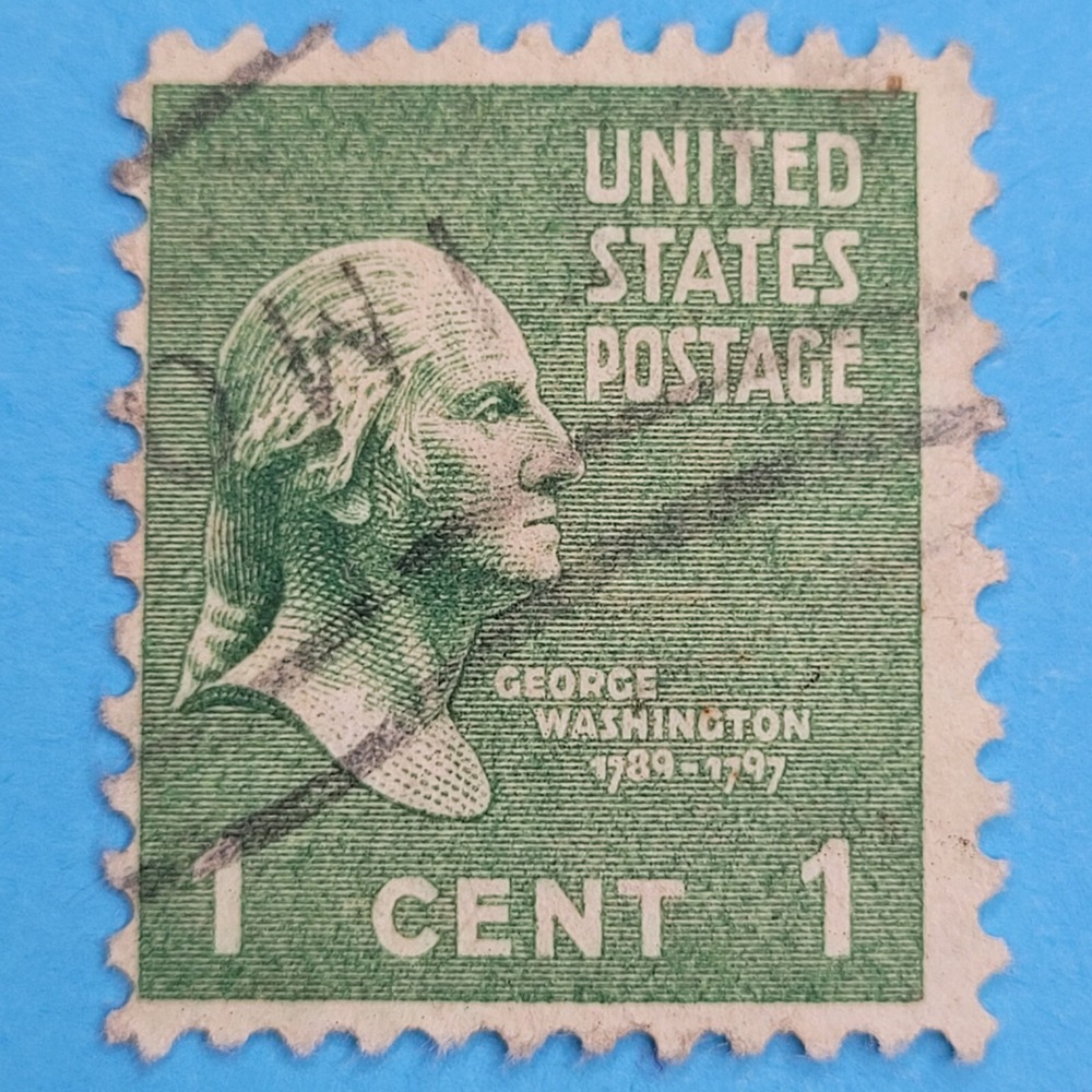 VINTAGE 1‎ CENT GEORGE WASHINGTON U.S. POSTAGE STAMP 1789-1797 President